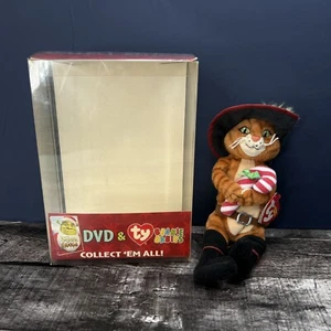 2008 Ty Beanie Babys Stiefelkater Shrek The Halls Weihnachten mit Zuckerstange - Bild 1 von 7