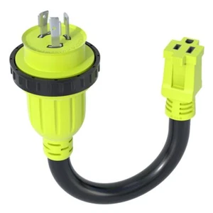30 Amp to 15 Amp Power Adapter NEMA L5-30P Twist Lock Male to 5-15R FemaleHea... - Picture 1 of 6