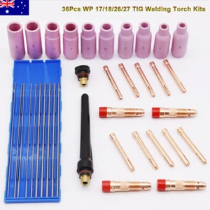 36Pcs TIG Welding Gun Torch Spares Consumables Kits for WP 17/18/26/27 - Picture 1 of 5