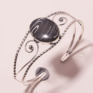 Zebra Jasper Designer Fashion Jewelry Cuff Bracelet Adst. UKC-15