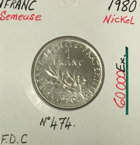 1 FRANC SEMEUSE - 1980 - Pièce de Monnaie en Nickel - FDC - Picture 1 of 2