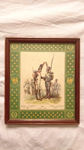 Gravure encadrée 1809 - Grenadier RI. de ligne et Voltigeur RI. légère. - Imagen 1 de 2