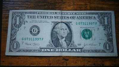 2003 Series $1 Dollar Birthday Note  Jul. 31, 1997  G07311997F - Image 1 of 2
