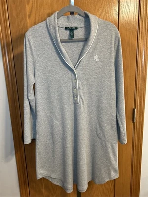 Camisón gris para mujer Ralph Lauren con bolsillos pijama talla L Foto 1 de 4