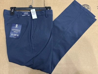 Pantalón de vestir Izod Comfort+Performance calce recto talla 32 x 30 color azul marino blazer Foto 1 de 3
