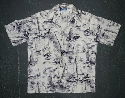 Camisa quirúrgica vintage Ocean Pacific AOP 70s vela viento surf abotonada talla L RARA Foto 1 de 4
