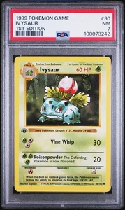 Ivysaur 1st EDITION PSA 7 Shadowless Base Set 30/102 Pokemon 1999 - PSA 7 30/102 - Picture 1 of 3