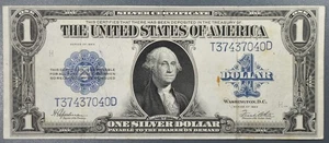 1923 $1 SILVER CERTIF LRG NOTE Horse Blanket Speelman/White Fr#237 Gr: AU 5384 - Picture 1 of 2