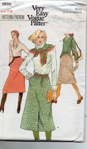 VOGUE 9895 SEWING PATTERN SKIRT SIZE 28 uncut VINTAGE - Picture 1 of 1