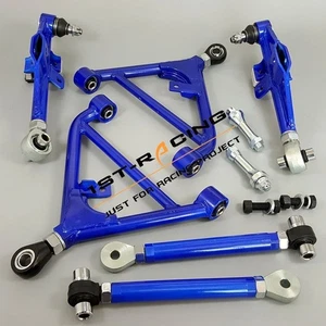 Brazos de control de suspensión delanteros traseros PARA NISSAN 180SX 240SX Skyline R32 R33 AZUL - Imagen 1 de 7