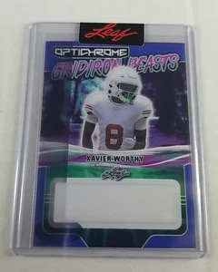 XAVIER WORTHY 2023 Optichrome RARE “GRIDIRON Beasts" 1/1 Pre Production Proof - Picture 1 of 7