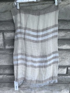 Sasso + Smyth Made In Italy Linen Large Scarf Amazing !! $88 - Picture 1 of 7