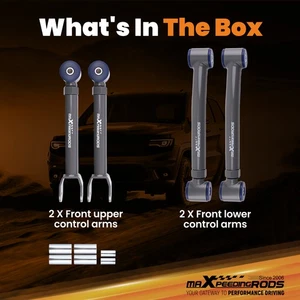 Front Upper Lower Control Arm for Jeep Wrangler TJ Cherokee XJ Grand Cherokee ZJ - Picture 1 of 16