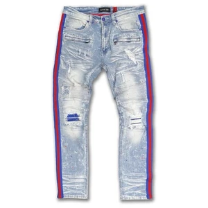 Makobi Destine Biker Jeans Size 38x32 - Picture 1 of 10