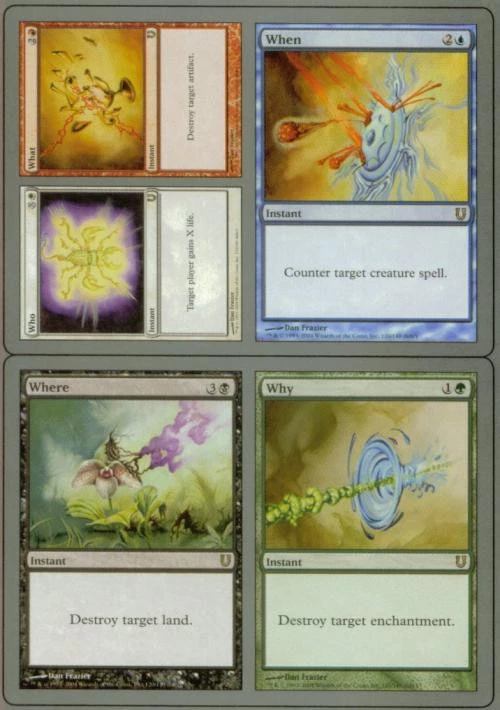 MTG English Who What When Where Why NM Foil Unhinged - Image 1 of 1