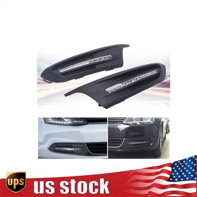 LED Daytime Running Light DRL Fog Lamp For Volkswagen Jetta 2011 2012 2013 2014 Foto 1 de 4