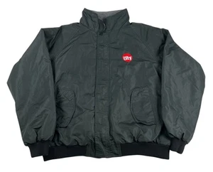 Circuit City Black Embroidered Employee Windbreaker Bomber Lined Jacket Medium - Picture 1 of 8