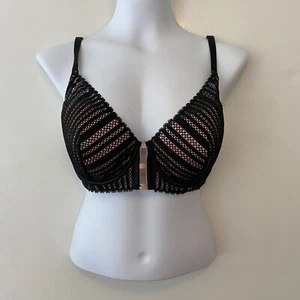 Sujetador Victorias Secret Forrado Talla 36D Negro Rosa Con Aros - Imagen 1 de 5
