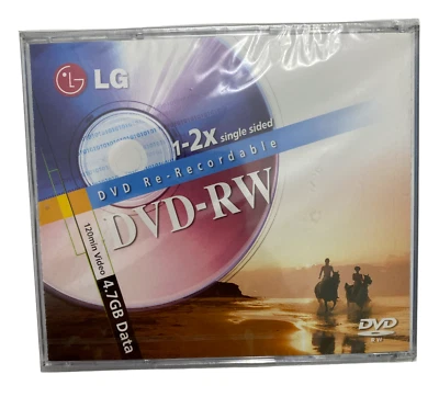 LG DVD-RW DVD Re-Recordable 120 Min Video 4.7 GB Data (DVD) Sealed - Image 1 of 2