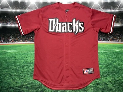 Arizona Diamondbacks Majestic Red Jersey Men Sz Large Preowned - Image 1 of 4