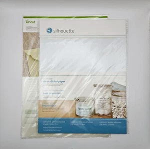 PRINTABLE CLEAR STICKER PAPER Silhouette Cricut 8½"×11" Labels Scrapbook tho8 - Picture 1 of 5