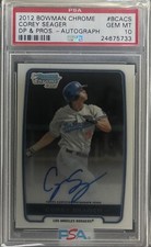 2012 Bowman Chrome Draft Picks & Prospects Corey Seager RC Rookie PSA 10 AUTO