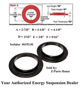 DATSUN 510 (68-73) Polyurethane Rear Coil Spring Isolators (2) 6192.01 - Picture 1 of 3
