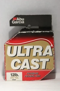 Vintage Abu Garcia Ultra Cast Premium Fishing Line 12 lb 275 Yds Clear - Picture 1 of 8