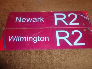 SEPTA Philadelphia R-2 WILMINGTON/NEWARK Railroad Subway Retired Sign NEW - Picture 1 of 1