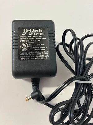 D-Link AD-071AL AC Power Supply Adapter Charger Output 7.5V DC 1A for Router - Image 1 of 2