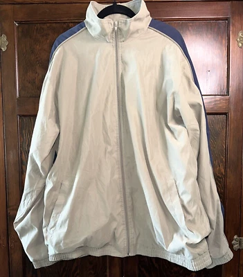 Chaqueta Prospirit Para Hombre Cremallera Completa Talla Grande Ligera Azul y Caqui Foto 1 de 4