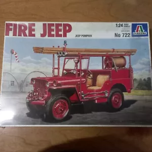 ITALERI 722 FIRE JEEP WILLYS SCALA 1/24 MODEL KIT 211052 - Foto 1 di 3