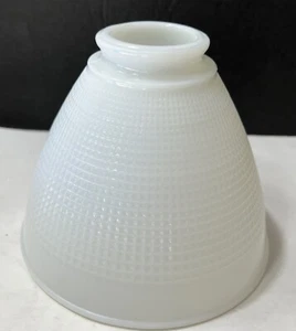 Paralume lampada diffusore waffle vetro latte bianco Corning 820090 vintage - Foto 1 di 9