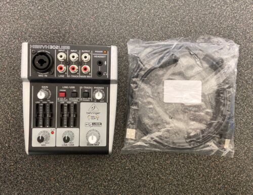 Behringer Xenyx 302USB 5-input small mixer compact sound 302 USB audio + Cable