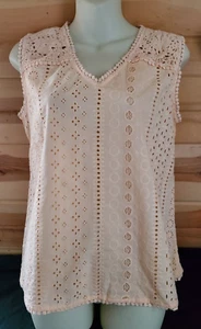 Top donna Joie Eyelet Peach Medium 100% cotone - Foto 1 di 7