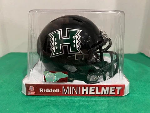 Hawaii Rainbow Warriors Custom Riddell Mini Helmet vs UNLV - 2018 Cover