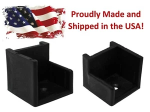 Black Left & Right Hand Hinge Pontoon Door Stop Kit - Picture 1 of 5