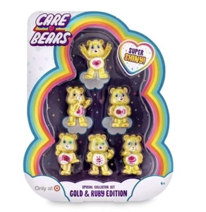 Care Bears 2022 Gold and Ruby Edition Special Collector Set 6 Bears NEW - Picture 1 of 2