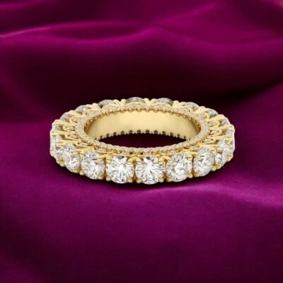 Black Friday 8 Ct Lab Created 18K Yellow Gold 4.5 mm Women  Round Cut Diamond - Image 1 of 4