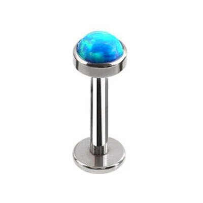 Opal-Lippensteg-Labret-Ring Mit Innengewinde Für Ohr-Tragus-Knorpel-  / - Bild 1 von 4