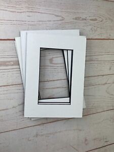 10 x Rectangular Mounts for 7" x 5" Picture/ Photo frame to fit 5" x 3"
