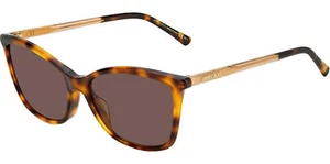 Jimmy Choo BA Women's Havana Squared Cat Eye Sunglasses - 0086 70 - Italy - Picture 1 of 3