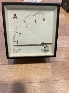 Celsa. Vintage Analog Panel Meter 0-5A AC. 95 x 95 mm Rahmen. - Bild 1 von 2