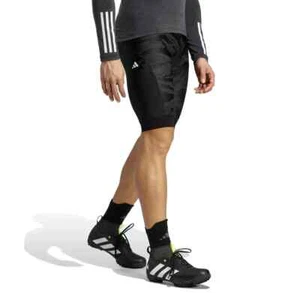 adidas XL The Gravel Men's Cycling Shorts black print padded pockets NWT $180 - Picture 1 of 11