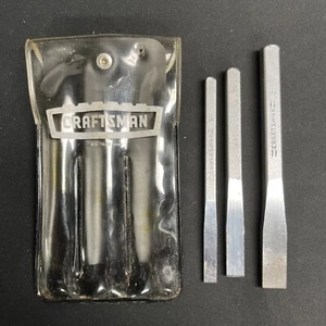 Vintage 3-tlg. CRAFTSMAN TOOLS KALTMEISSEL-SET, 4309 Kreis G USA - Bild 1 von 7