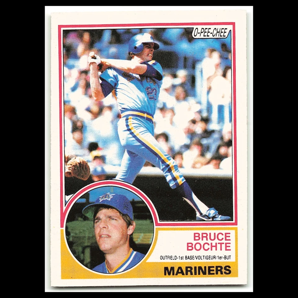 Bruce Bochte #28 1983 O-Pee-Chee Seattle Mariners Baseball Card MLB NM - Image 1 of 3