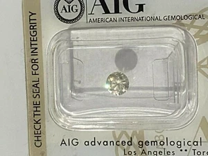AIG Certified Natural Diamond Loose 0.52CT - SI2 Clarity - Picture 1 of 6