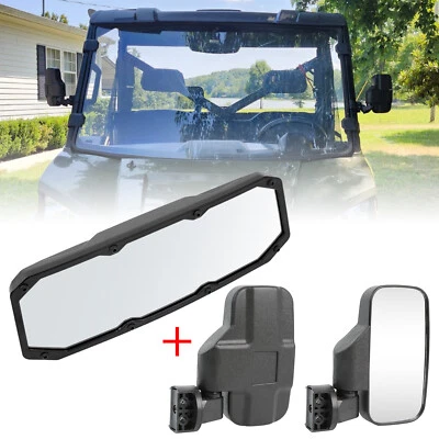 Espelhos laterais UTV + conjunto de espelho central para Polaris Ranger 500 570 900 1000 XP Crew - Imagem 1 de 4