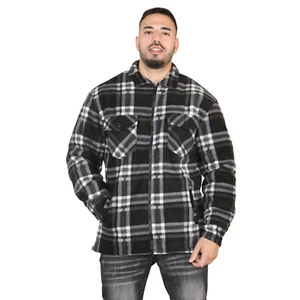 HERREN WATTIERTES HEMD FELL GEFÜTTERT HOLZFÄLLER FLANELL ARBEITSJACKE WARM DICK FREIZEIT TOP - Bild 1 von 20