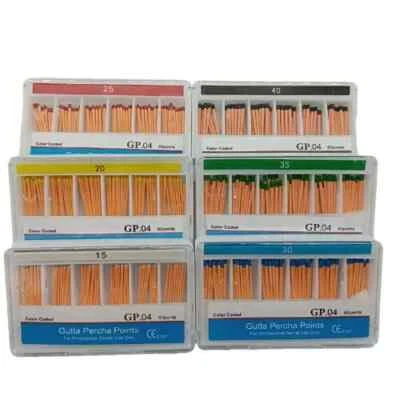 Dental Root Canal Endodontic Treatment Gutta Percha Points Taper .04/ 60 Points - Image 1 of 4